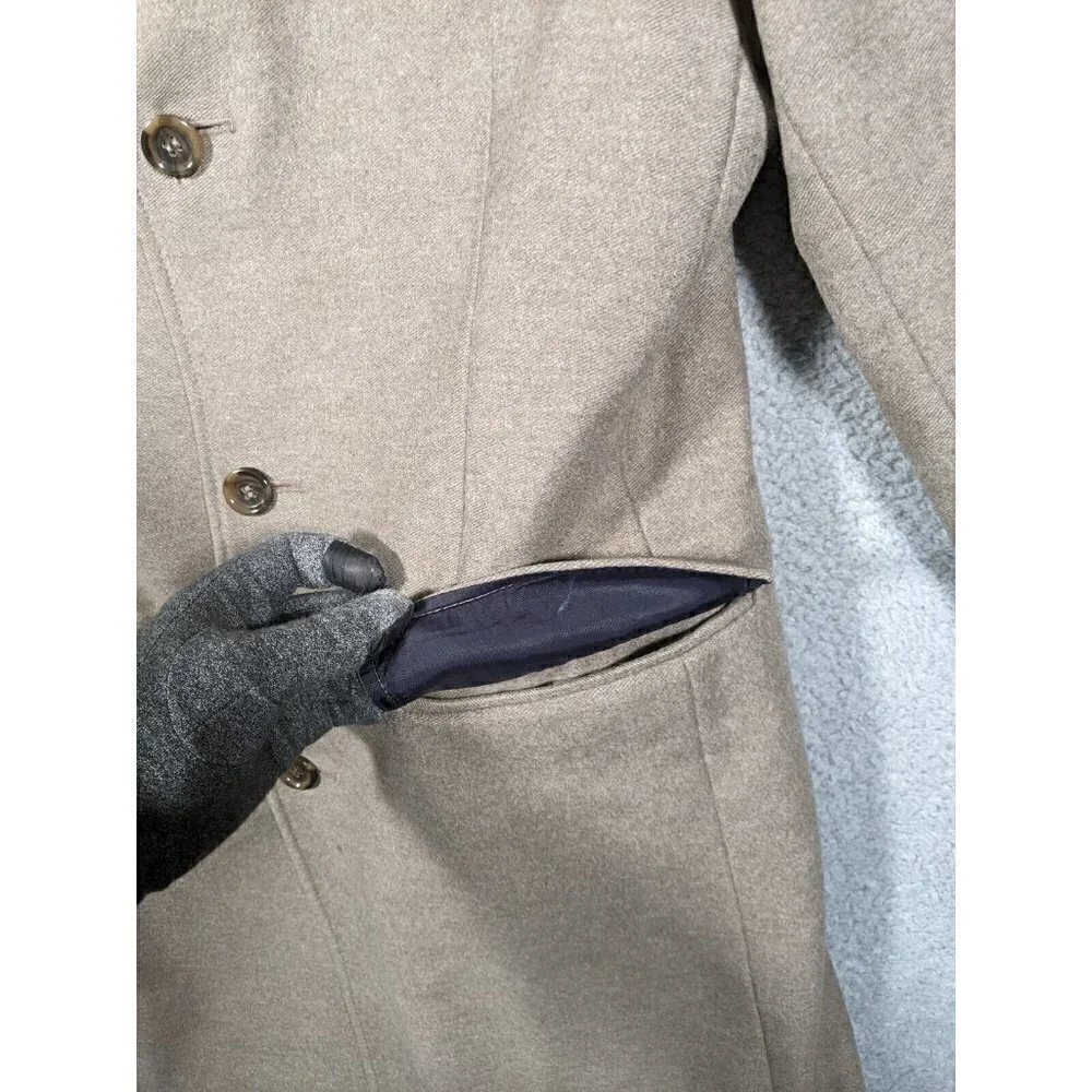 J Crew Ludlow Topcoat Mens 40R Wool & Cashmere Overcoat Long Coat